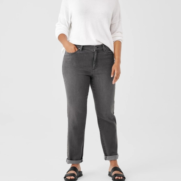 Eileen Fisher Organic Cotton Stretch Slim Jean - Picture 1 of 12